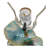 D15x29.5" Verdant Agate-Slice Table Lamp w/ Marble Base-305153533
