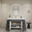 Ensemble de meuble-lavabo simple 59 "avec tiroirs et portes-70381271