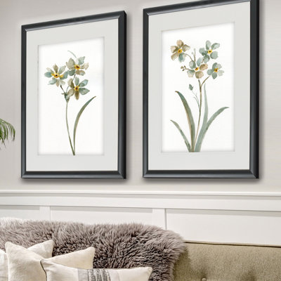 " Neutral Botanical I " 2 Piece Art Acrylic Set