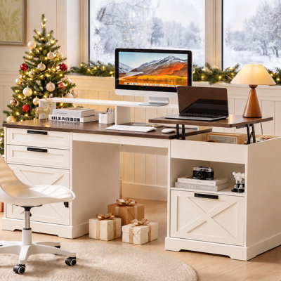 Bureau de direction 63 po Farmhouse