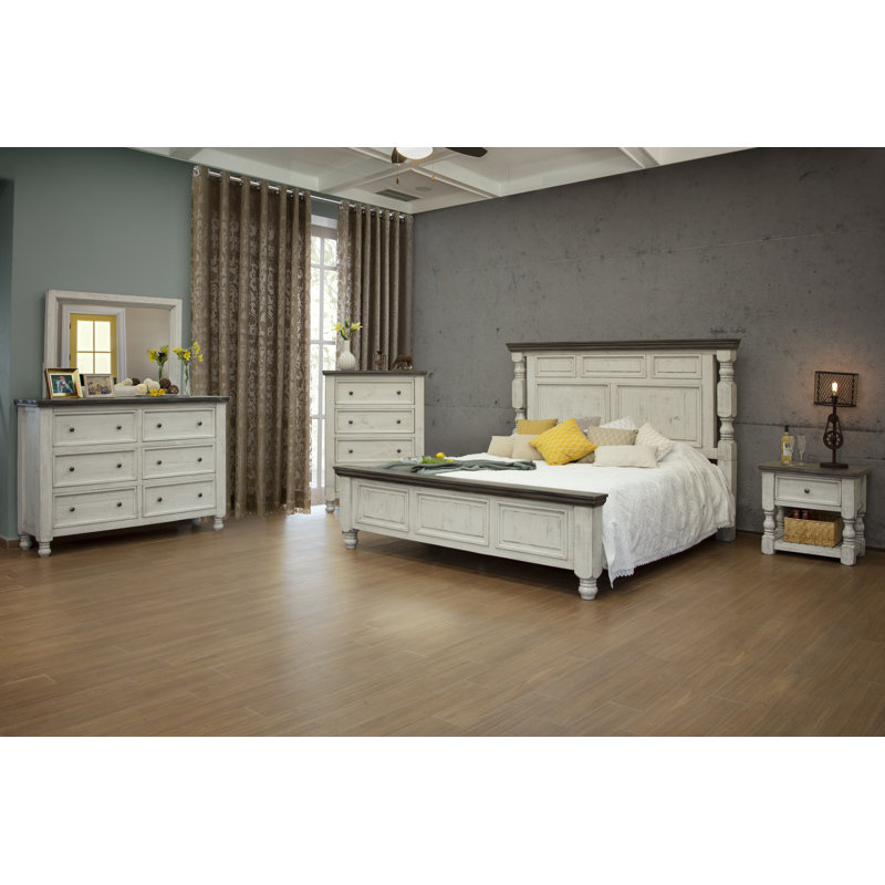 Stone 28'' W Solid Wood Nightstand, White