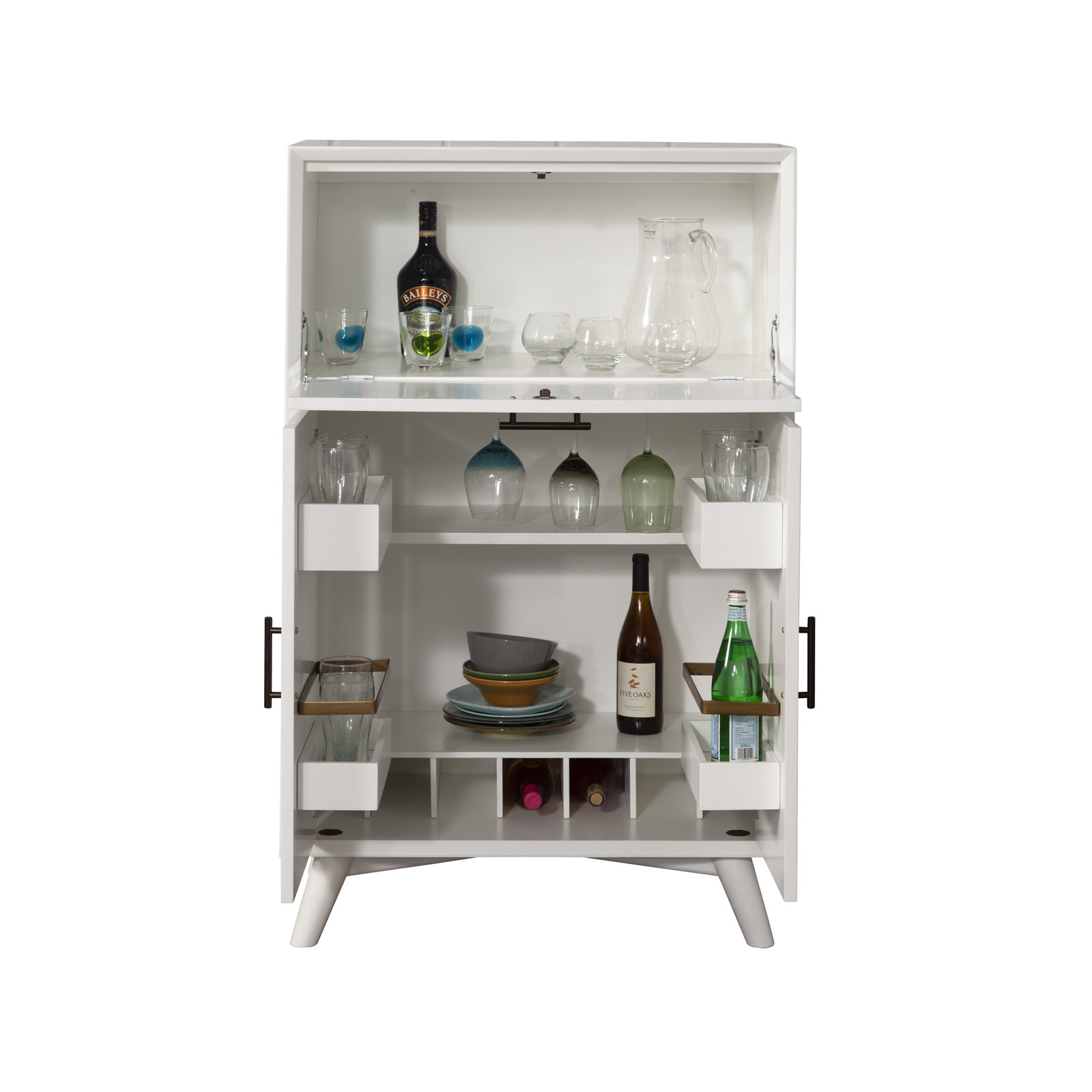 Williams Bar Cabinet, White