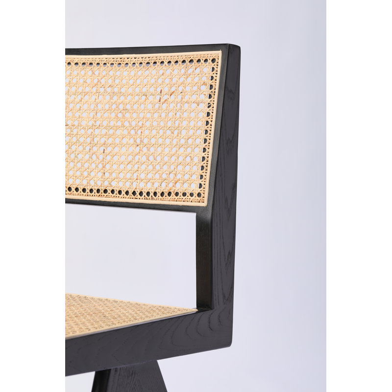 Chaise d'appoint en osier noir Pierre J.