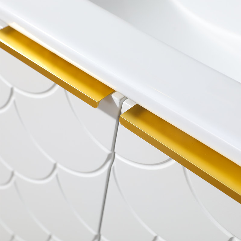 Ensemble de meuble-lavabo moderne 24 po (lavabo en céramique) blanc