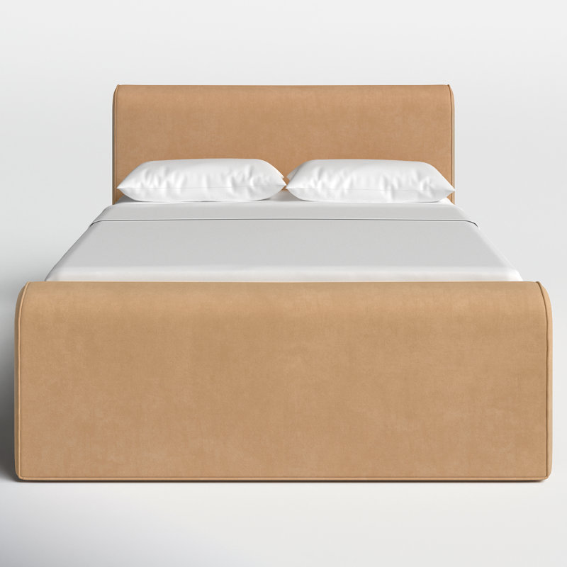Eurydice Upholstered Platform Bed, King, Thames Cream