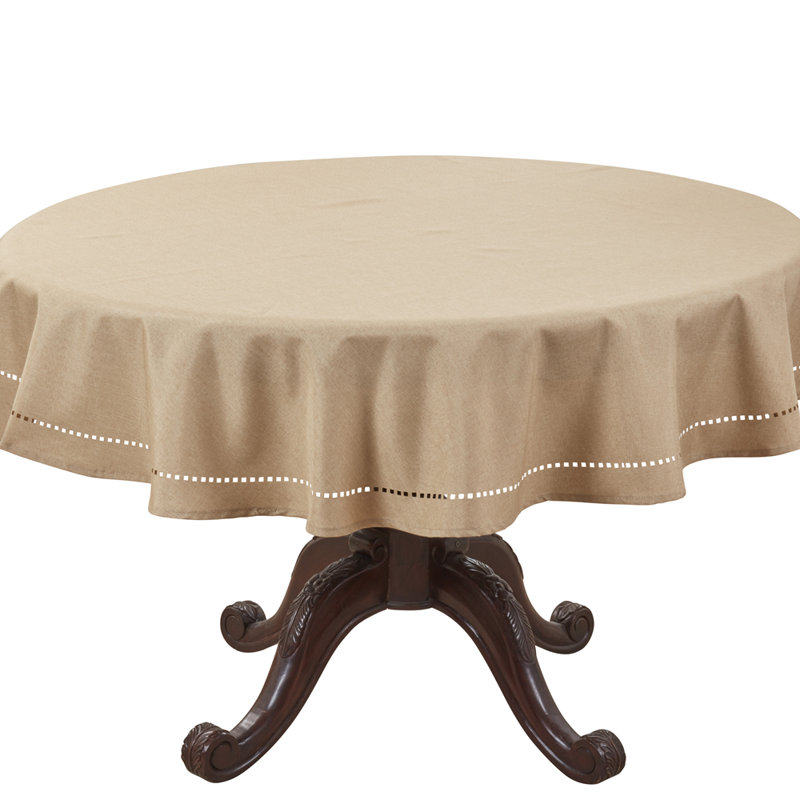 Nappe ronde tissée au laser 60 po , Naturel
