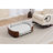 Scandinavian Style, Elevated Dog Bed, Pet , Walnut Bent Wood Back, Large Size, Gray, Washable, Ventilated Design Solid Legs, Velvet, Easy To Assemble, Washable