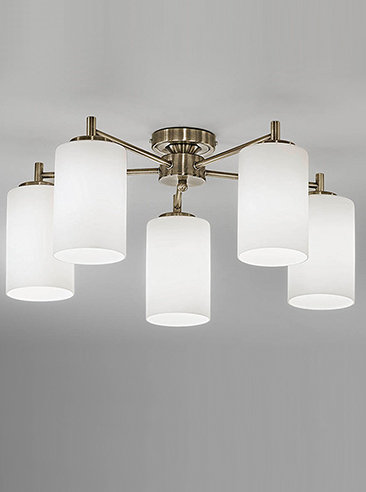 Decima Glass Flush Mount, Bronze, Non-Energy Efficient Bulbs Not Included