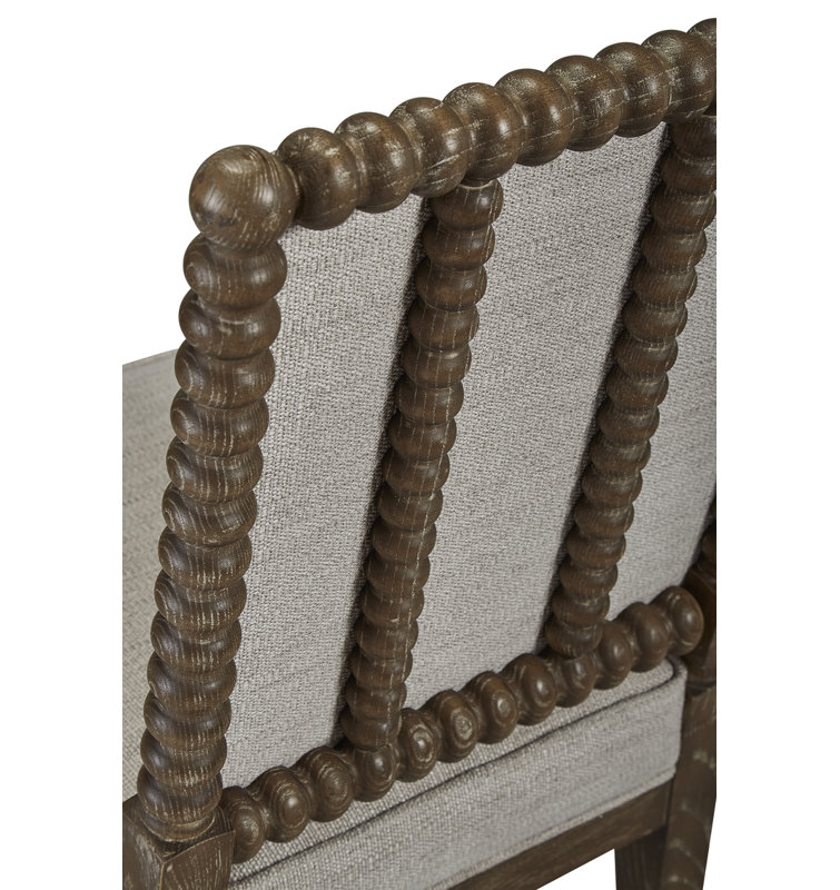 Chaise d'appoint Camoni, Gris clair, Brun