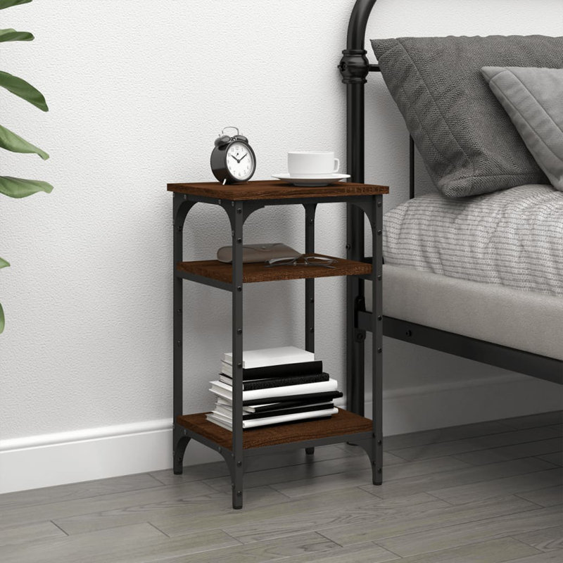 Makanda End Table, Brown Oak