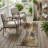 8' Runner Chocolate Abstract Washable Non Skid Indoor Outdoor Runner Rug