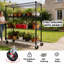 Étagères de rangement robustes en métal avec roulettes l 55,5 po x P 24 po x H 80 po, 4 niveaux réglables, capacité de 2400 lb, étagère de garage, rangement industriel roulant, noir