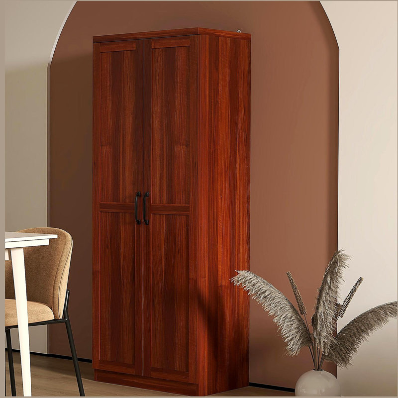 Armoire de cuisine 63 po à 2 portes, armoire de rangement autoportante avec 5 tablettes et 2 tablettes réglables