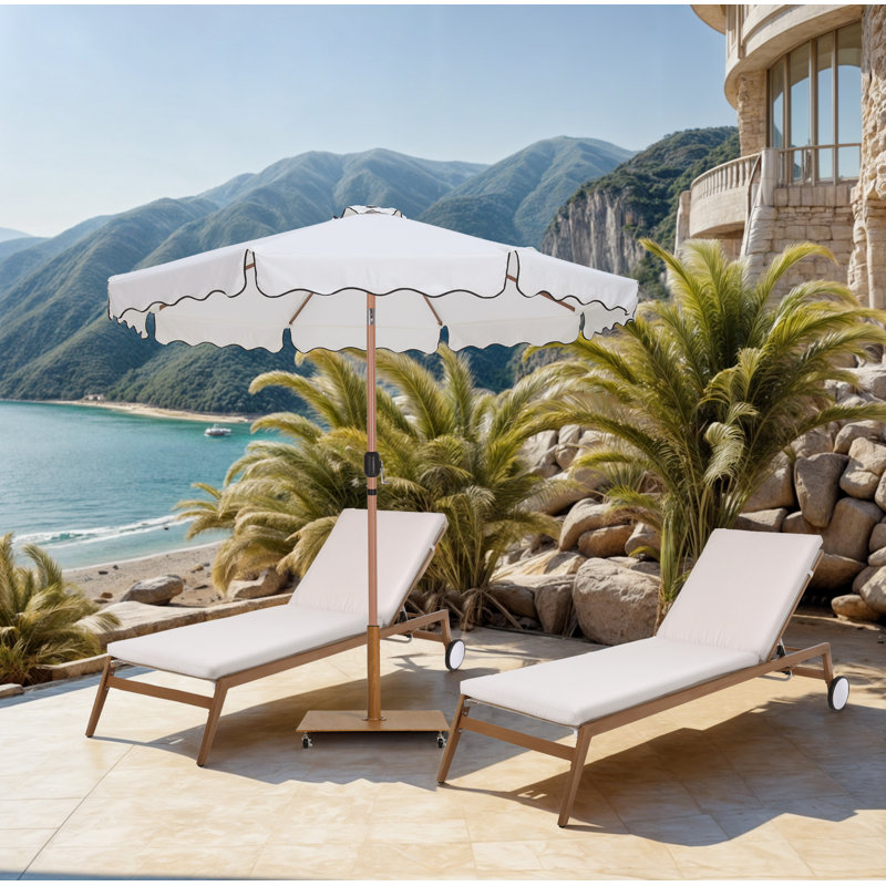 canvas for patio umbrellas Midtown - The Lean 9 Ft Umbrella with Fade-Resistant Sunbrella Fabric, Auto-Tilt Aluminum Frame and 8 Reinforced Ribs Deck, Pool & Garden open mechanism. 10 Easy Pieces: Outdoor Umbrellas