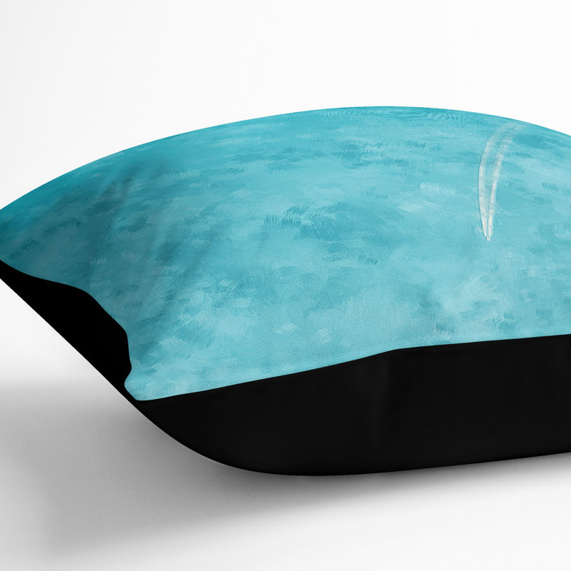 Square Throw Cushion, Black, 55cm H x 55cm W x 20cm D