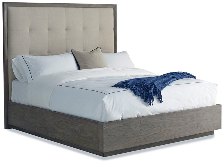 Palmer Upholstered Standard 2 Piece Bedroom Set, Mink, Queen