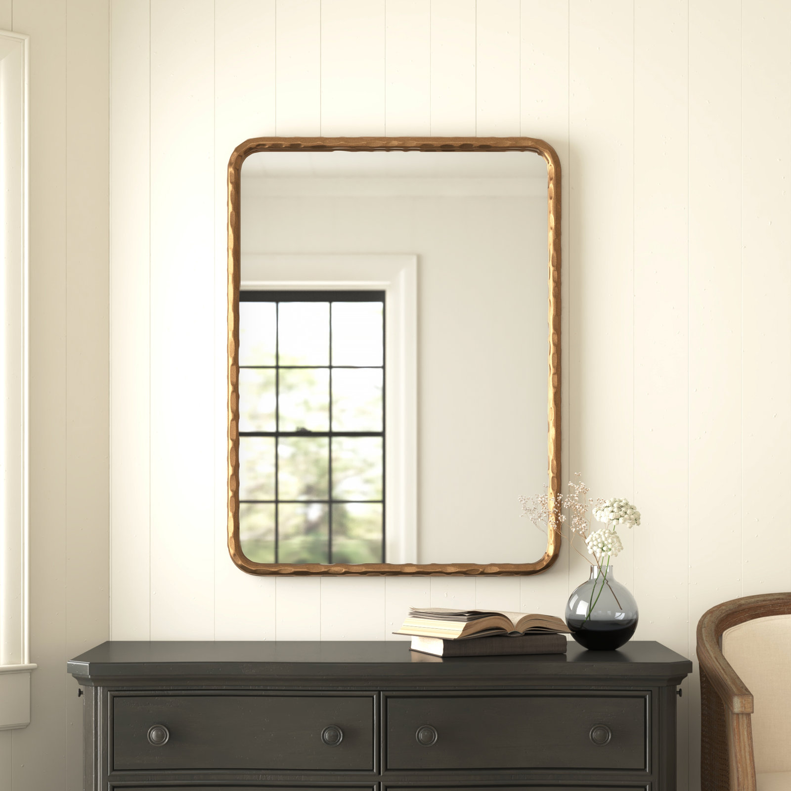 Linden Metal Flat Wall Mirror