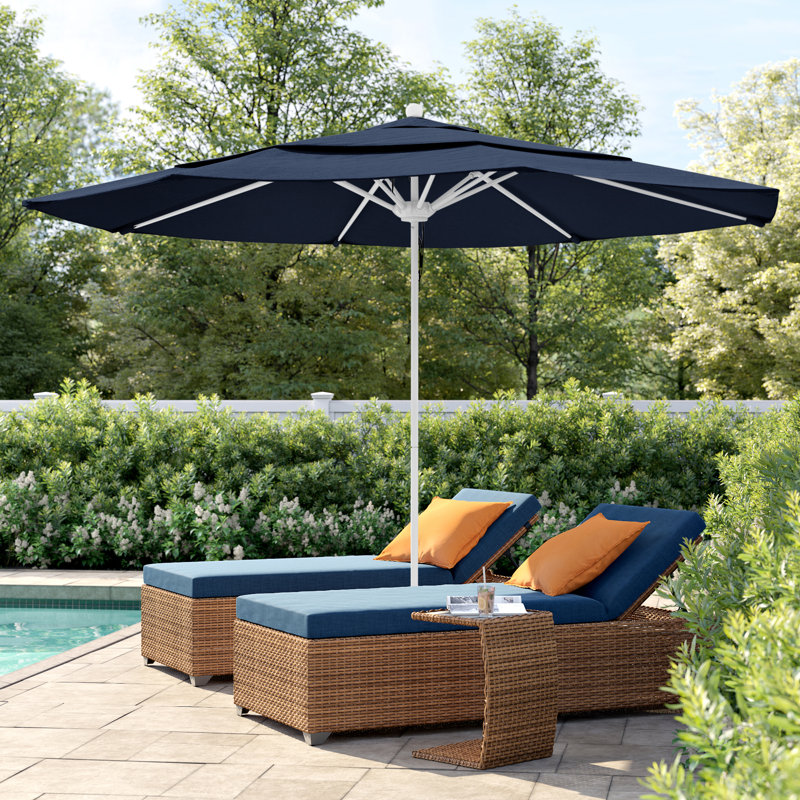Parasol de marché 11 pi Hibo, Spectre indigo Sunbrella®