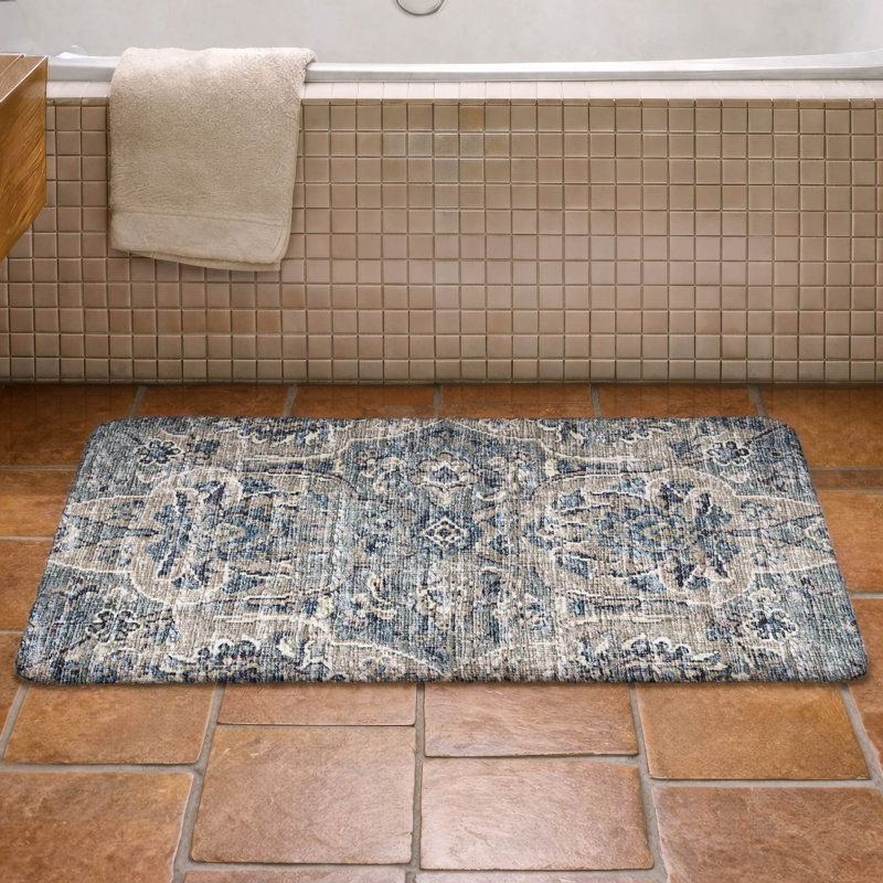 Tapis à poils longs lavable à la machine de qualité supérieure ADS95, Rivière, 2 pi 6 po x 3 pi 10 po