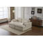 Double méridienne intérieure, canapé-lit rembourré surdimensionné pour l'intérieur, canapé-lit luxueux à assise profonde, causeuse modulaire, causeuse en velours côtelé pour le salon, aucun assemblage requis, blanc-2034512868
