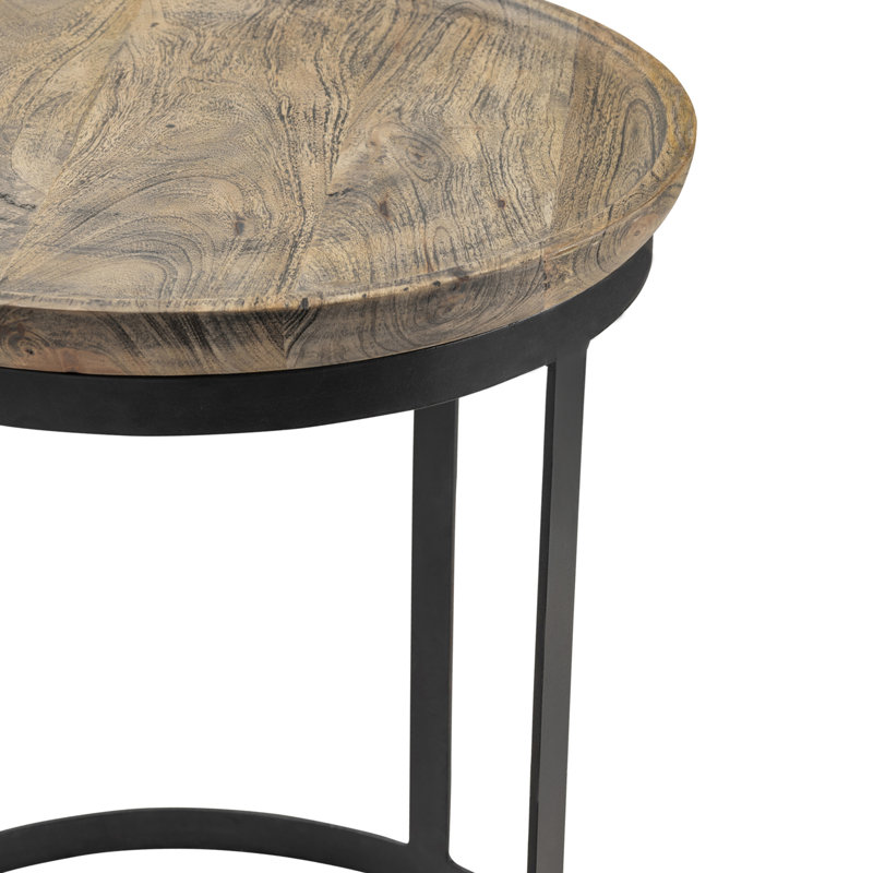 Table-plateau en bois de manguier Holcomb