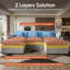 Canapé d'angle modulaire en forme de Luxury Cloud Comfort avec 2 poufs, canapé surdimensionné en chenille avec coussins décoratifs pour salon, appartement-1689405086