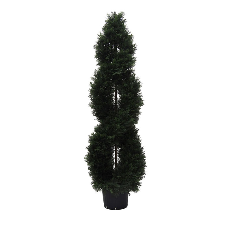 Boxwood Double Spiral Everyday Topiary, 60" H x 10" W x 15" D
