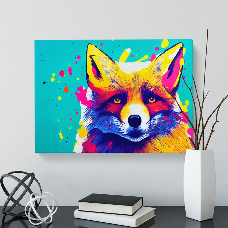 Fox Splashed Vol.5 Abstract - Wrapped Canvas, 35cm H x 50cm W x 3cm D
