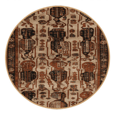 Machine Washable Turkish Brown Area Rug