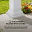 Pavillon de jardin moderne en acier blanc avec auvent plat blanc 10 pi x 10 pi Sunjoy