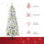 Arbre de Noël artificiel pré-éclairé 6 pi - avec design sectionné, pour la maison et le salon