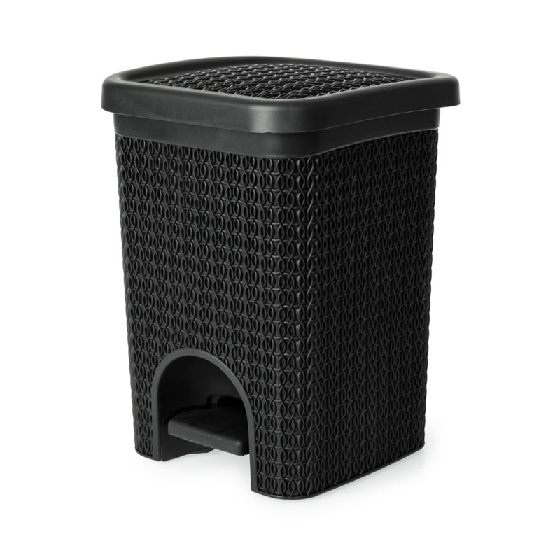Lace Design 5L Pedal Bin, Black