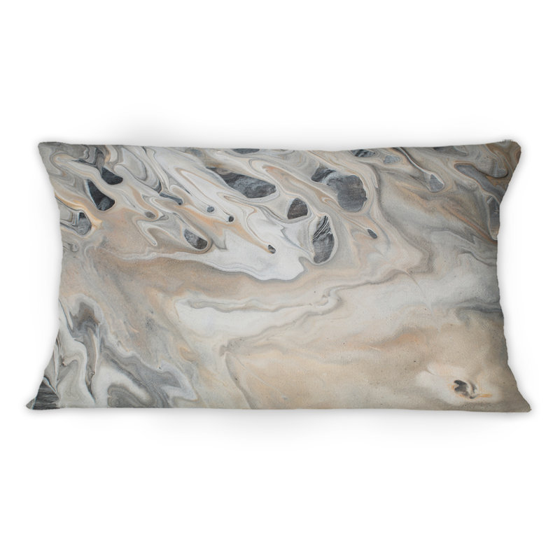 Abstract Marble With Copy Space - Modern Printed Throw Pillow 1
