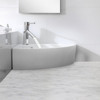 Belfry Bathroom Matsuda 44mm L x 34mm W Ceramic Specialty Sink with Overflow