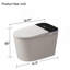 Toilettes intelligentes en porcelaine blanche de 27 pouces (68,5 cm) avec couvercle rabattable automatique et protection en mousse intégrée