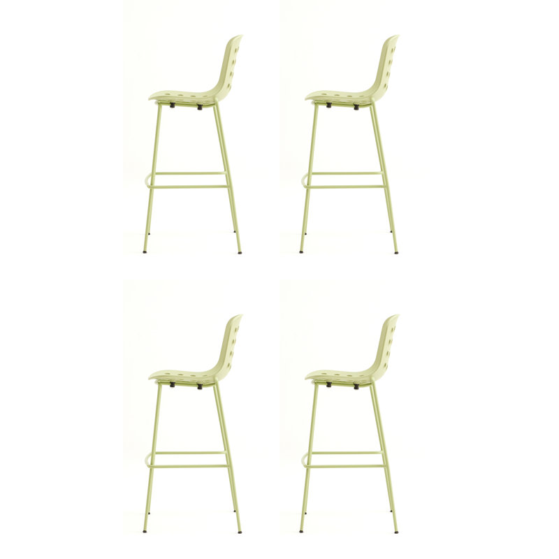 Holi Counter Stool with Steel Frame, Terracotta