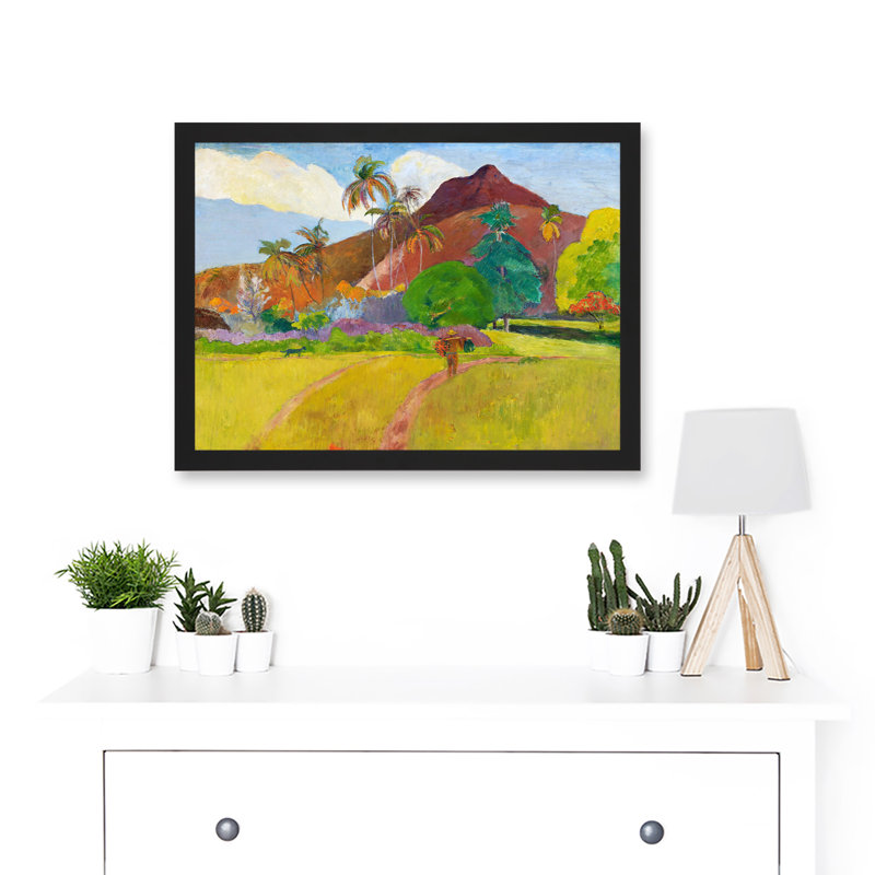 Tahitian Landscape - Single Picture Frame Painting on Canvas, 33cm H x 45.5cm W
