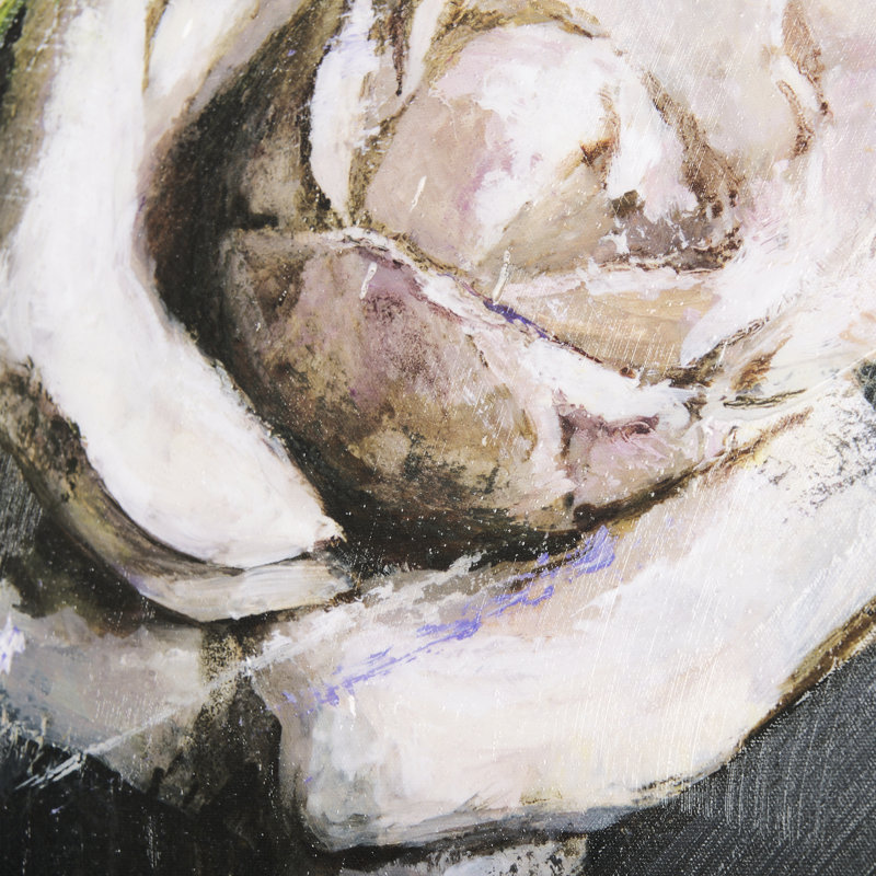 Nature morte fleurs IV et toile texturée embellie à la main, H 30 po x l 20 po x P 1,5 po