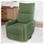 Fauteuil inclinable pivotant vert foncé avec rotation à 360 °, fauteuil berçant rembourré en velours flocon de neige pour le salon et la chambre de bébé