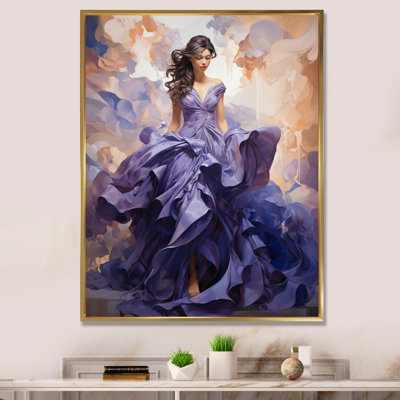 Jaishmin, femme mauve, robe de mode I sur toile