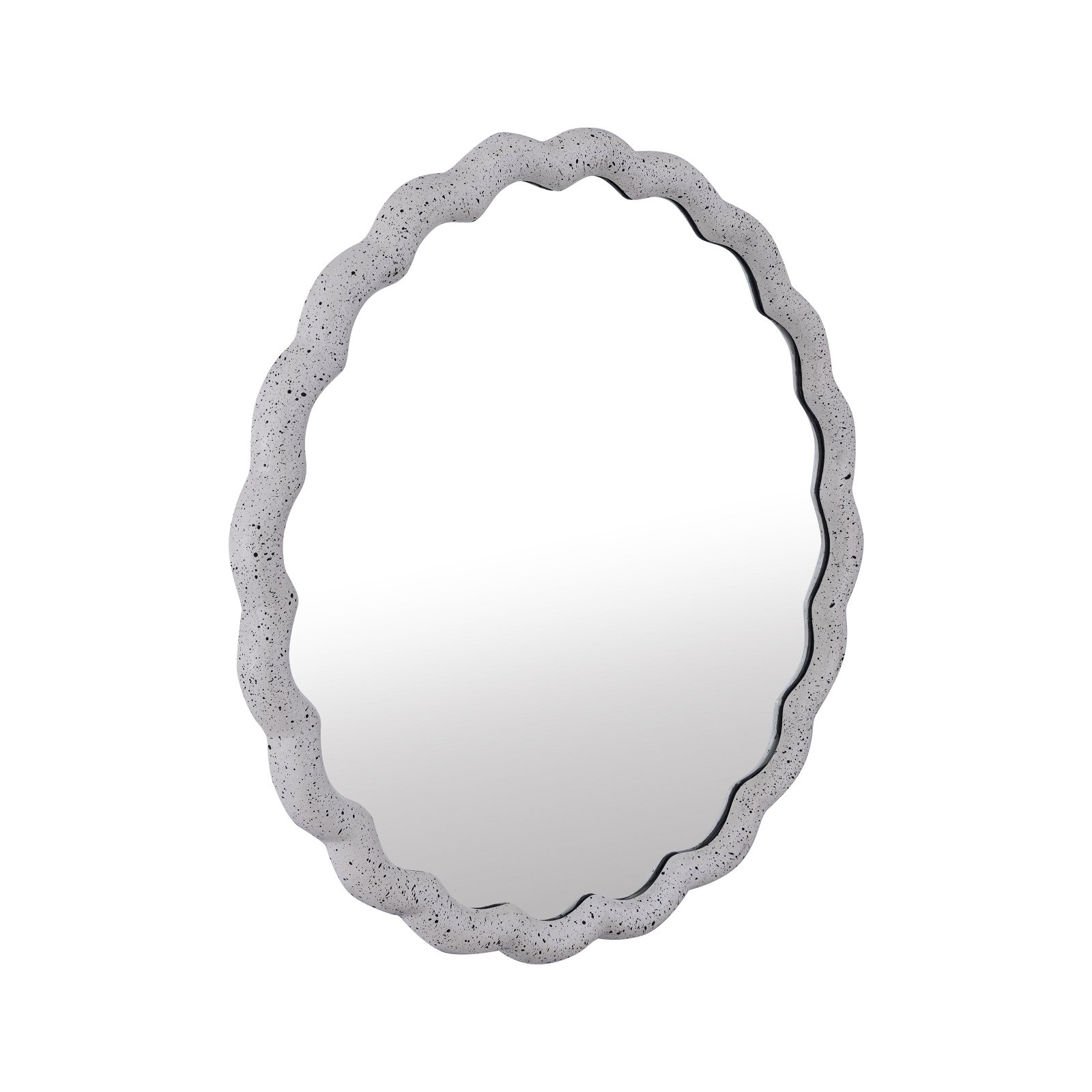 Aluminum Wave Mirror Medium, 27" x 27", White