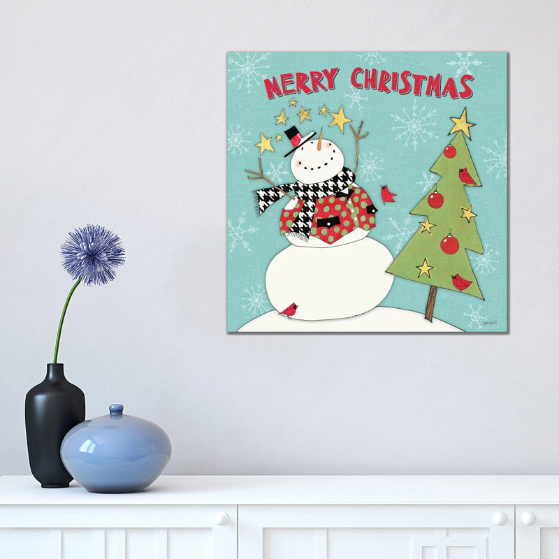 Snowman Sentiments IV by Anne Tavoletti - Wrapped Canvas Print, 45.72 cm H x 45.72 cm W