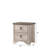 1Pc Cottage Distressed 2 Drawer Nightstand With Ring Pull Hardware