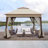 Outdoor 11X 11Ft Pop Up Gazebo Canopy With Removable Zipper Netting,2-Tier Soft Top Event Tent,Suitable For Patio Backyard Garden Camping Area,Coffee