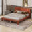 Platform Bed Frame With Headboard-391542414-391542411