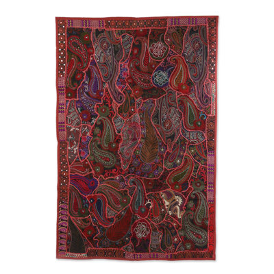 Suspension murale patchwork paisleys