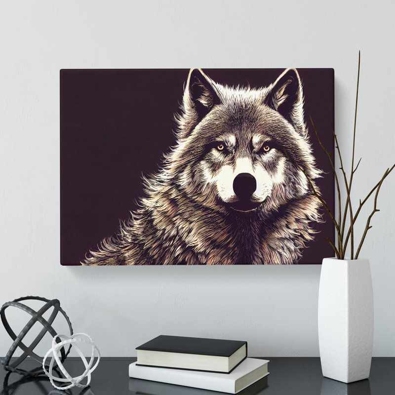Effervescent Wolf - Wrapped Canvas, 35cm H x 50cm W x 3cm D