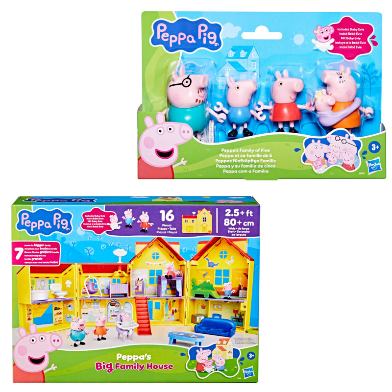 Peppa's Big Family House And Family Pack Bundle