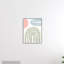 Abstrait arc-en-ciel et soleil rose à pois par Elizabeth Medley - impression-62162603-62162601