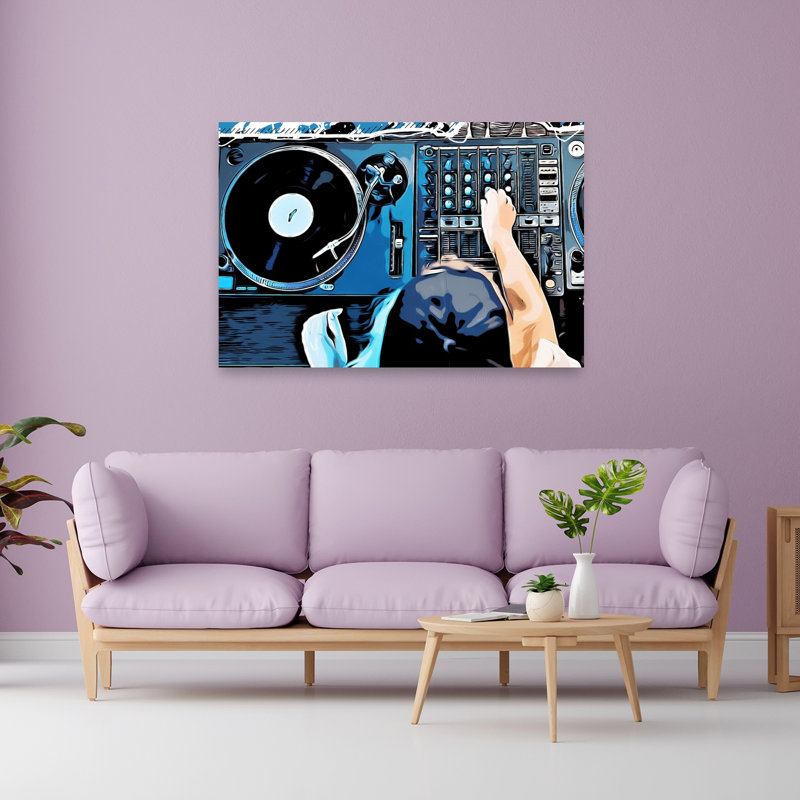 Art mural contemporain abstrait, H 40 po x l 60 po